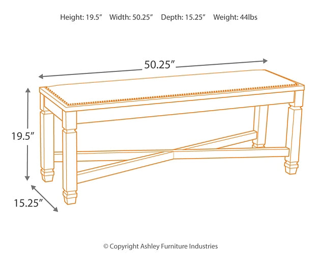 Bolanburg Large UPH Dining Room Bench