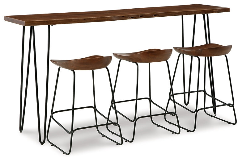 Wilinruck Counter Height Dining Table and 3 Barstools