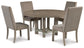 Chrestner Dining Table and 4 Chairs