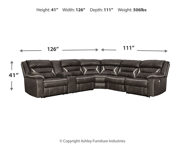 Kincord 4-Piece Power Reclining Sectional